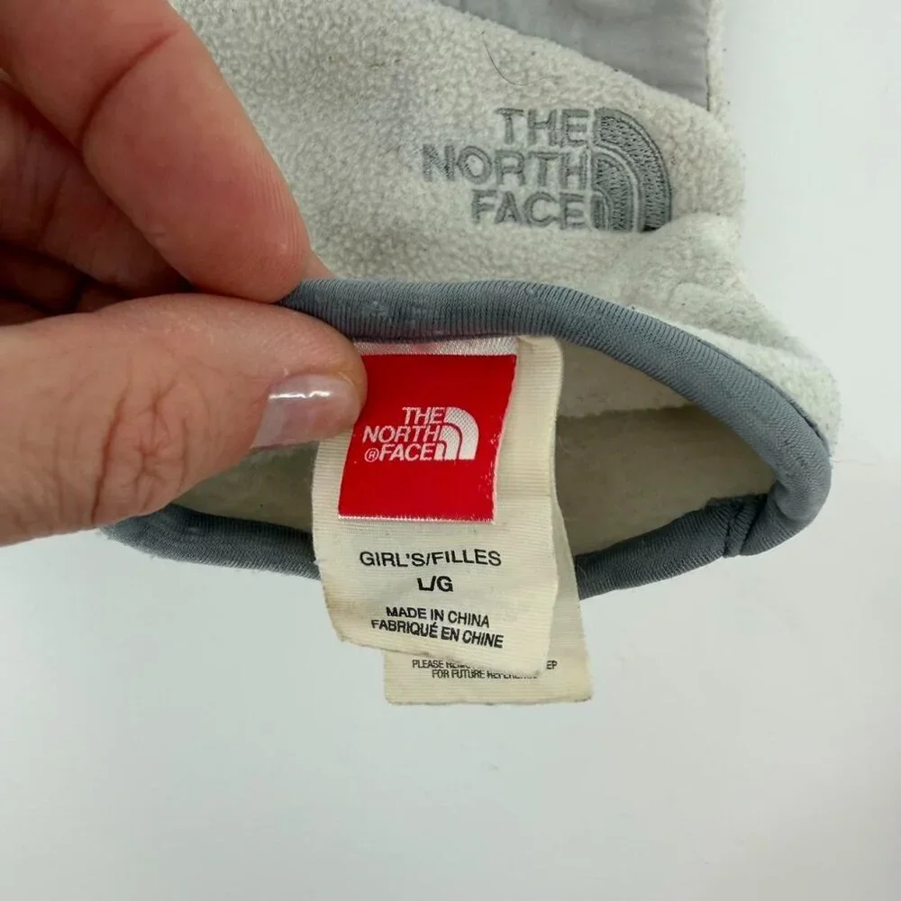 The North Face Girls Fleece Gloves Gray Winter VG Youth Cold Weather